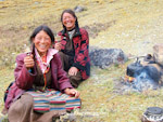 Nomadic women brew tea. Zhopo pastures, Eastern Tibet.